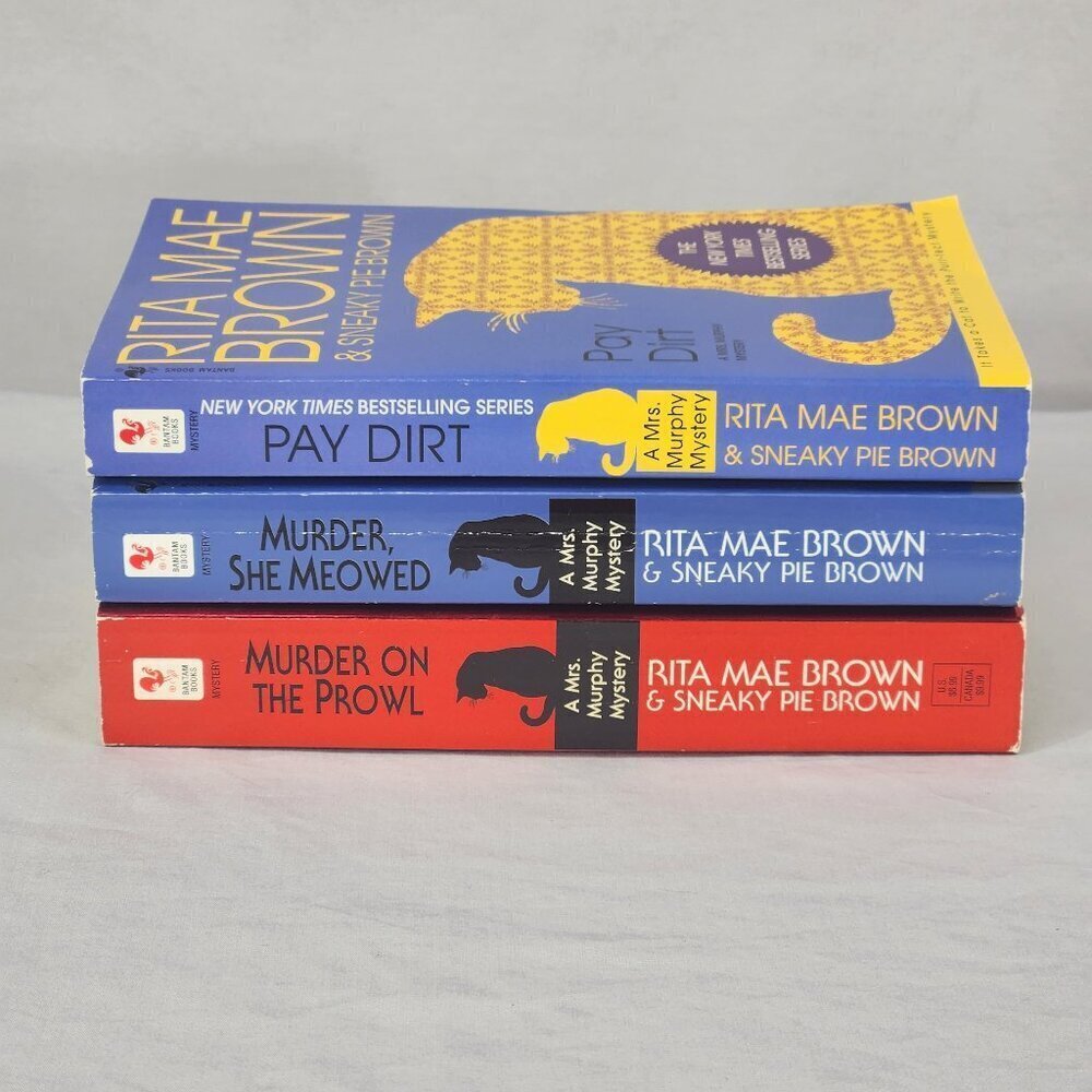 LOT OF 3 Rita Mae Brown and Sneaky Pie Brown Paperback Mystery Series Books 4-6